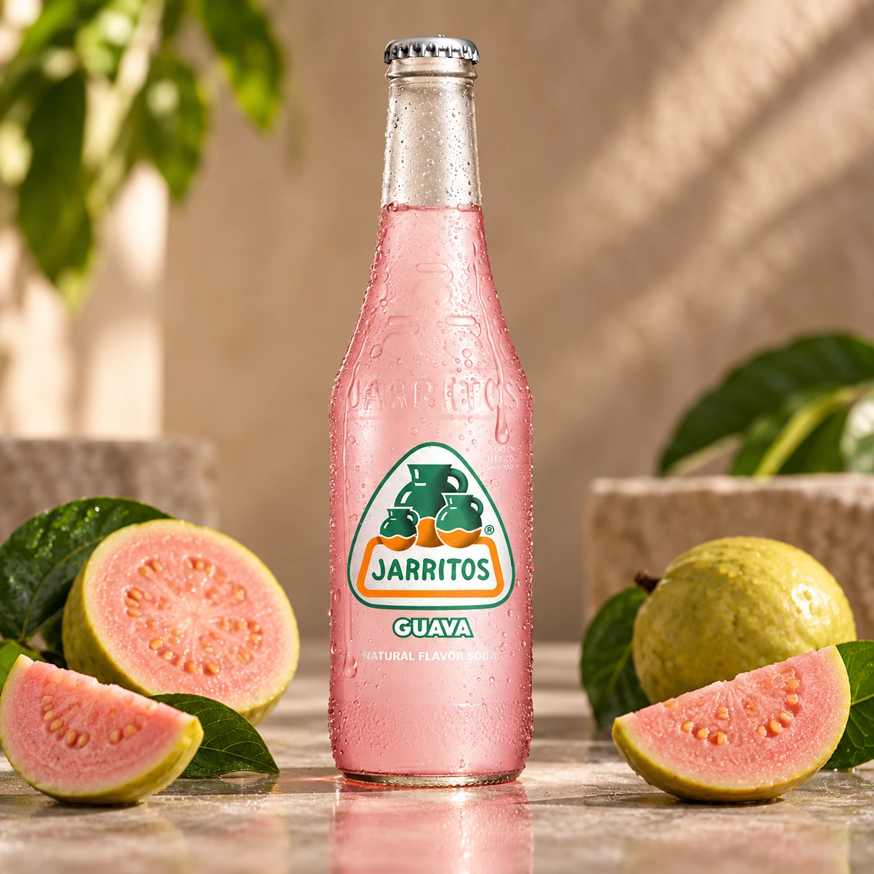 Refresco Jarritos Sabor Guayaba — Comprar Jarritos en Madrid: auténtico refresco mexicano de guayaba en botella de vidrio. Tropical y refrescante.