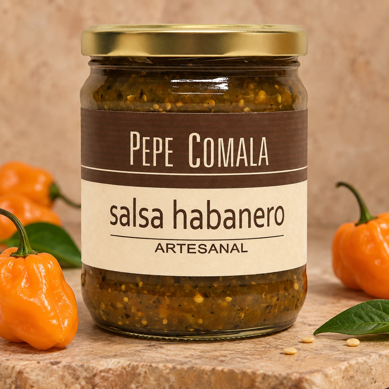 Salsa de Chile Habanero Extra Picante — Salsa habanero yucateca con vinagre y zanahoria. Para quien no le teme al picor real.