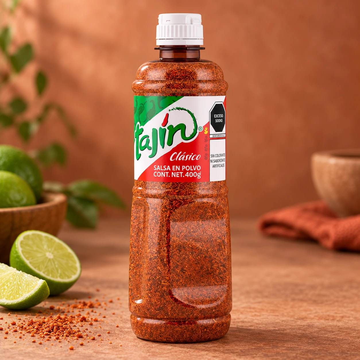 Polvo de Chile y Limón para Frutas (Estilo Tajín) — Polvo de chile, limón y sal para frutas y botanas. El condimento mexicano imprescindible.