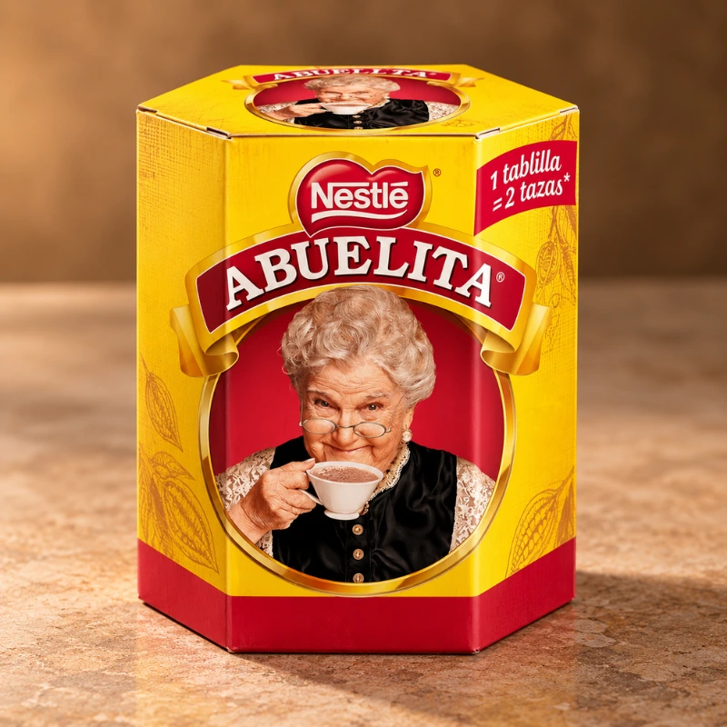 Chocolate Abuelita Nestlé (Tablilla Tradicional) — El auténtico chocolate mexicano de mesa aromatizado con canela. Esencial para preparar un chocolate caliente reconfortante y espumoso.