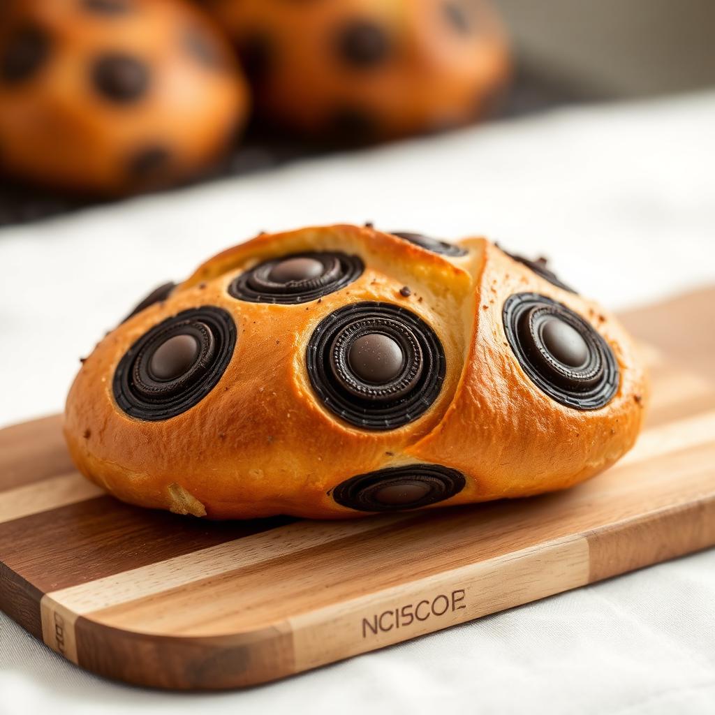 Concha de Chocolate Gourmet — El balance perfecto de cacao. Masa brioche mexicana con cobertura intensa de azúcar y chocolate.