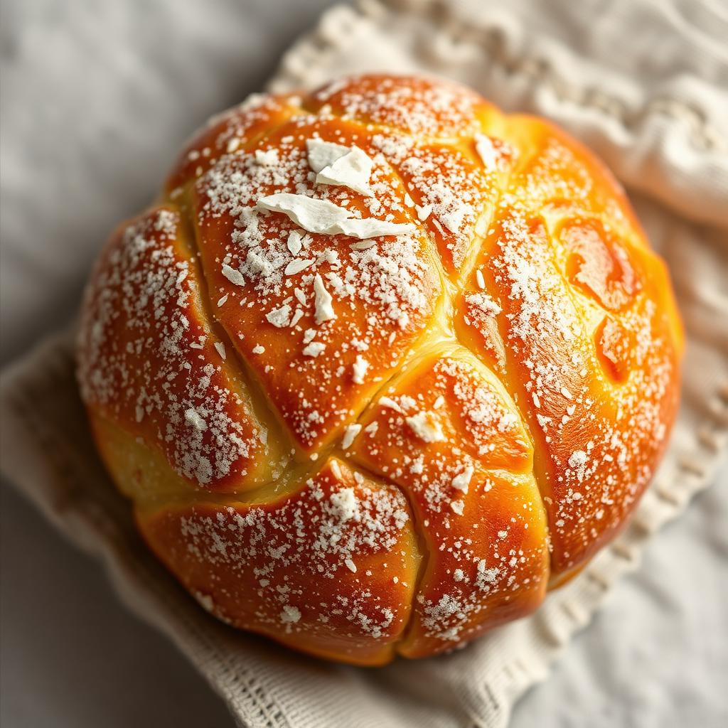 Concha Clásica de Vainilla — La joya de la panadería mexicana. Pan dulce tradicional, tierno y esponjoso con crujiente costra de azúcar de vainilla.