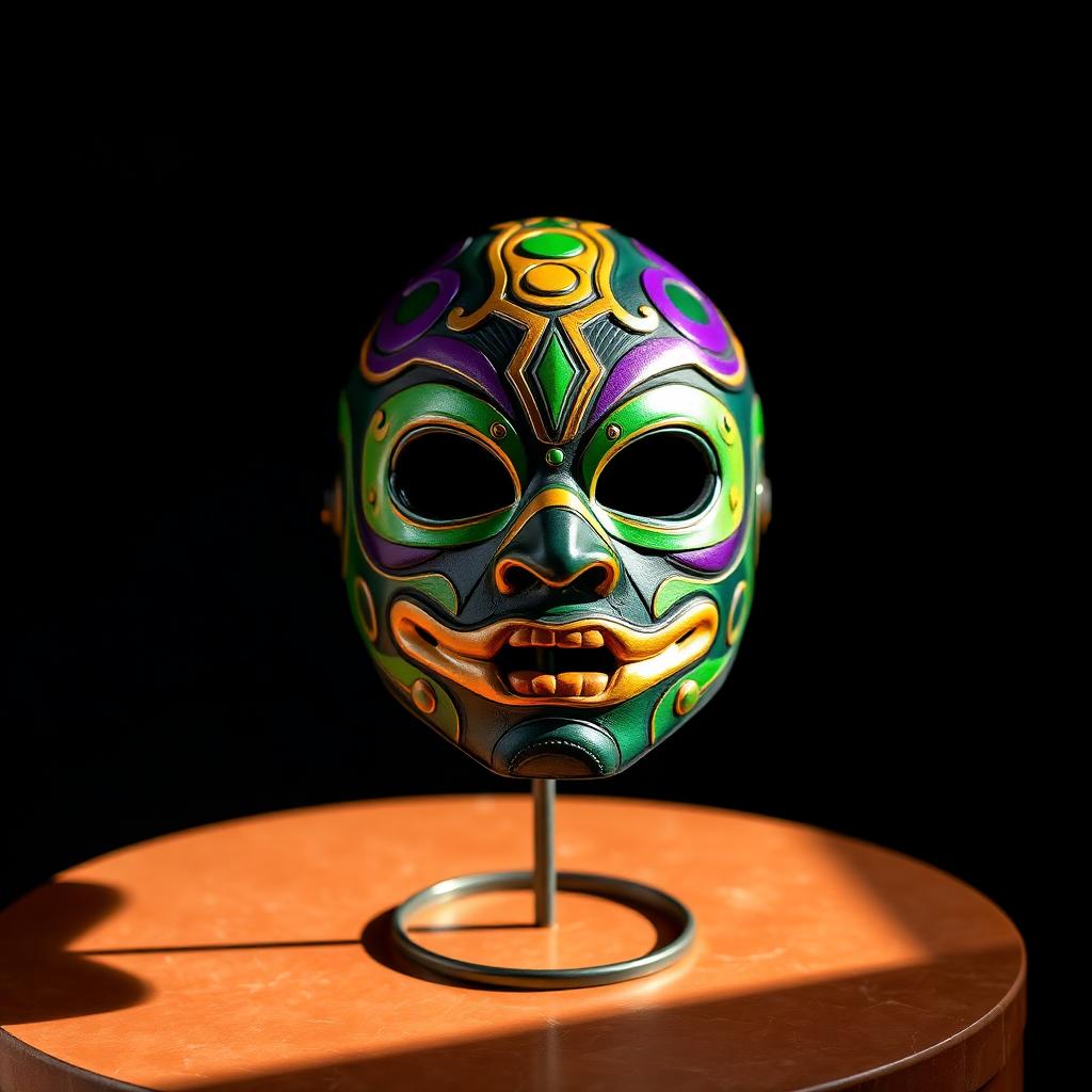 Máscara de Lucha Libre Profesional - Rey Mysterio — Máscara de Rey Mysterio, el luchador que conquistó el mundo. Diseño contemporáneo y vibrante.