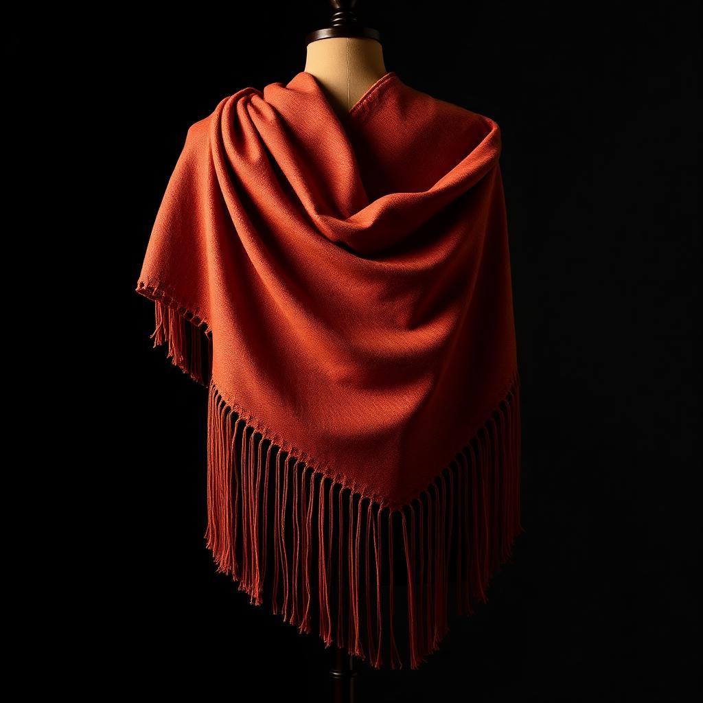 Rebozo Mexicano Tradicional de Hilos Finos — Rebozo mexicano tradicional, tejido en telar con hilos finos de algodón y seda. Accesorio atemporal.