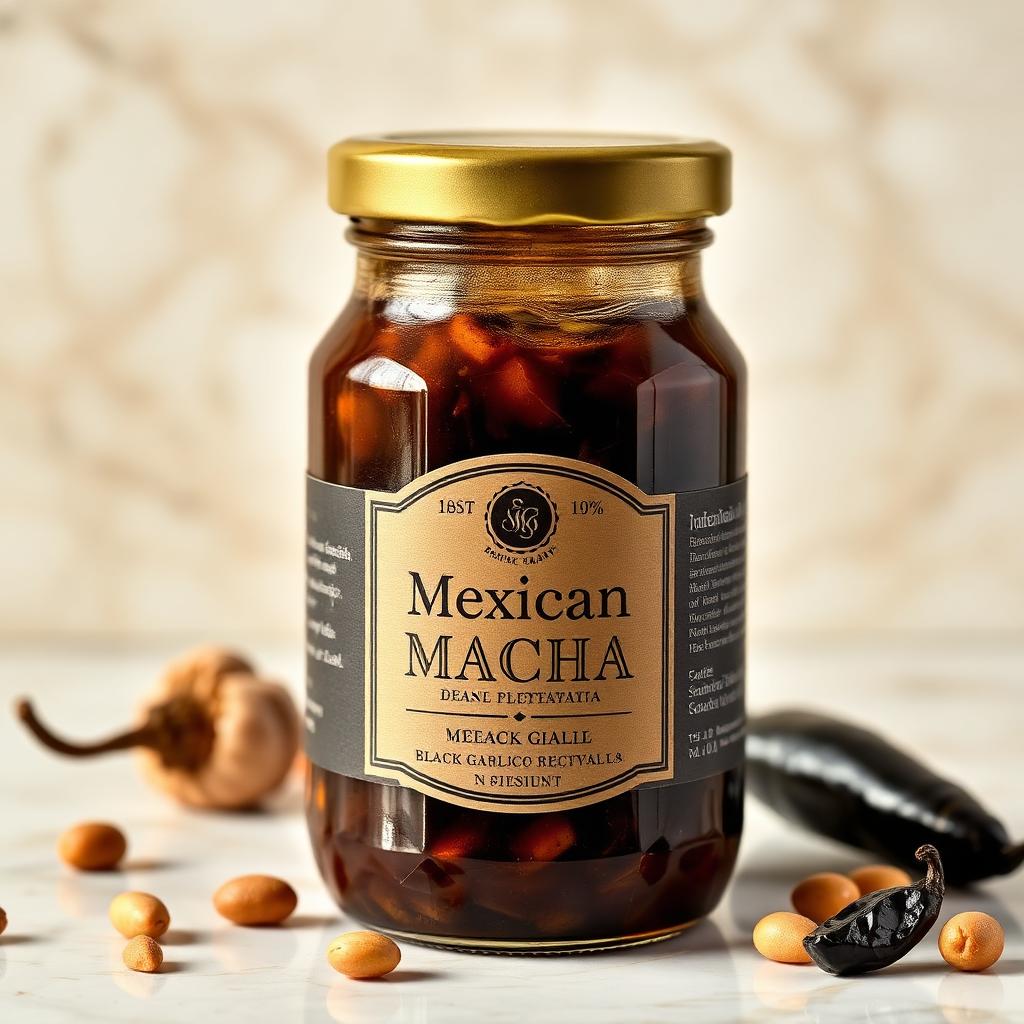 Salsa Macha con Ajo Negro & Cacahuete XL — Salsa macha picante gourmet: ajo negro fermentado y cacahuete XL. La variante más profunda y adictiva.