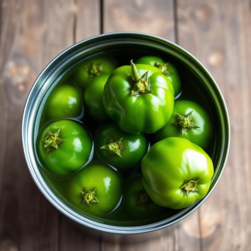 Tomatillo Verde Entero en Conserva — Tomatillo verde mexicano entero en conserva. Para salsa verde, chilaquiles y mole verde.